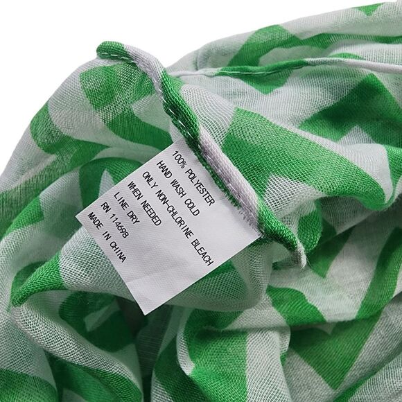 Chevron Sheer green Infinity Scarf - Picture 2 of 4